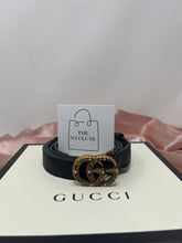 Load image into Gallery viewer, Gucci Crystal Slim Belt 85 SKU6147
